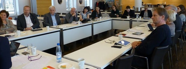 Personer i et møte i internasjonalt fagpolitisk utvalg