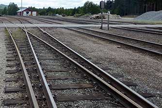 Bilde av togskinner