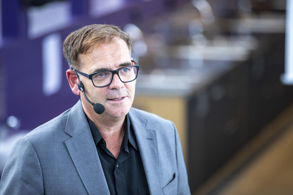 Andreas Gillund, daglig leder i Vesar, på Fagpolitisk utvalg næring og kompetanse i Tønsberg, 2. juni 2022