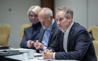 Samferdselsminister Jon-Ivar Nygård på møte i Østlandssamarbeidets representantskap, Fredrikstad, 3. november 2022.