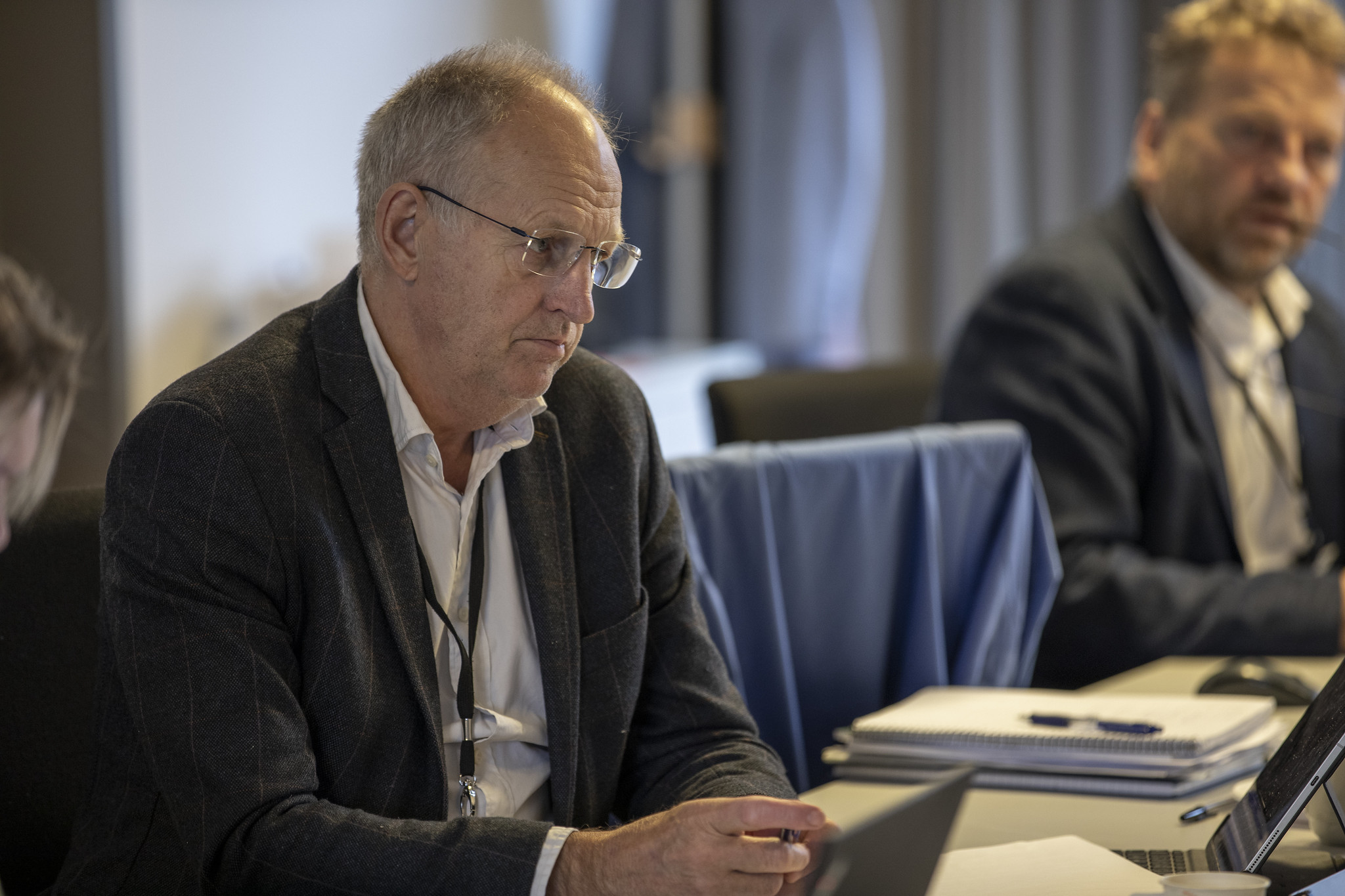 Olav Skinnes (Ap), fylkesråd for samferdsel i Viken fylkeskommune på møte i fagpolitisk utvalg for samferdsel i Galleri Oslo, 28. november 2022.